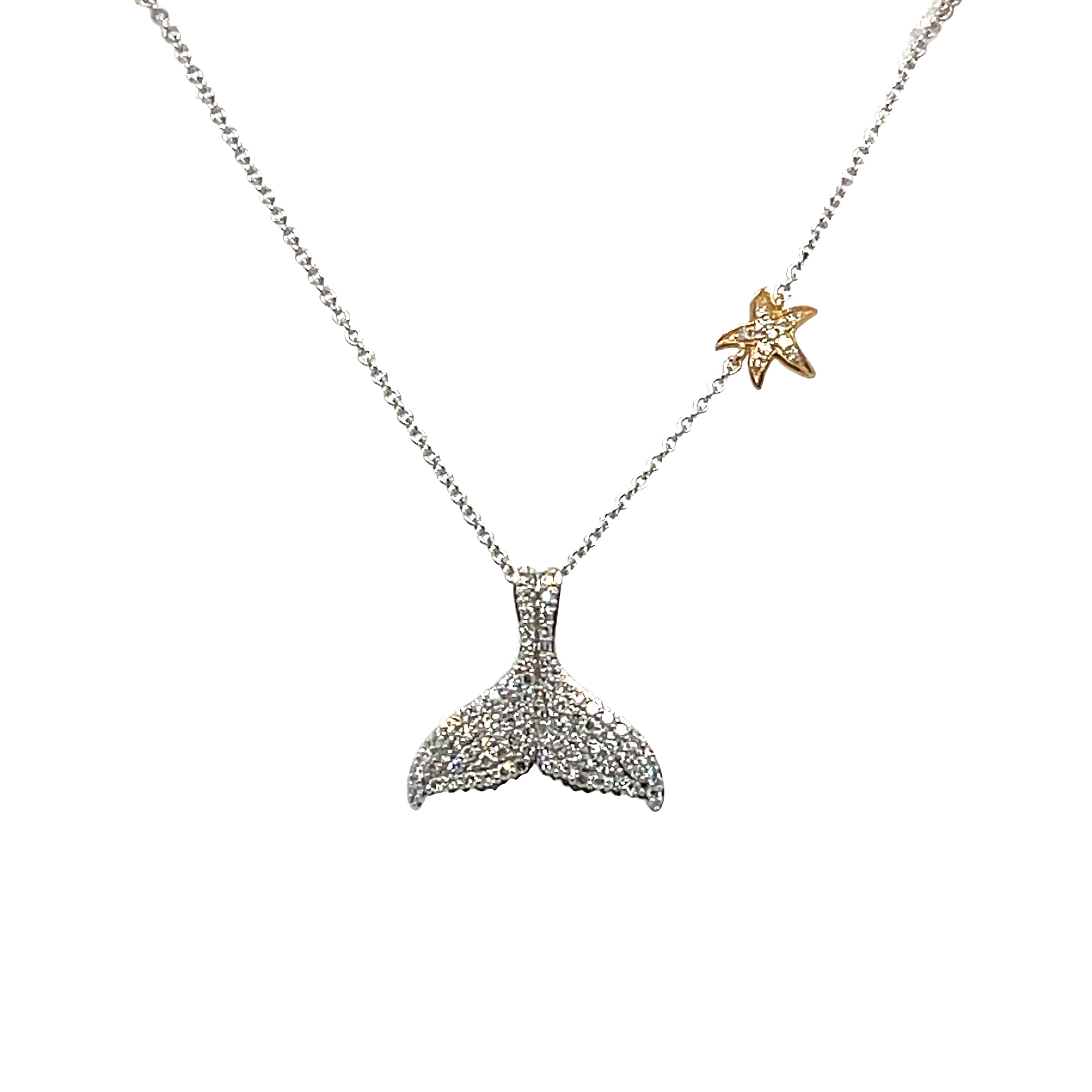Diamond Whale Tail Necklace