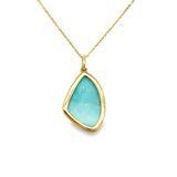 Amazonite Yellow Gold Necklace