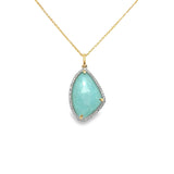 Amazonite Yellow Gold Necklace