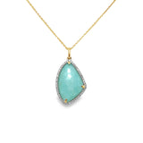 Amazonite Yellow Gold Necklace