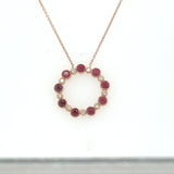 Bezel set Ruby necklace