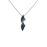 Blue Sapphire Ribbon Pendant