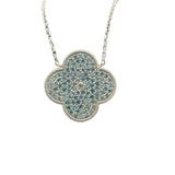 Blue Diamond Pendant Necklace