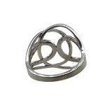 Intertwined white gold ring