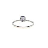 Elegant White Gold Ring with Enchanting Purple Sapphire