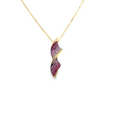 Pink Sapphire Ribbon Pendant