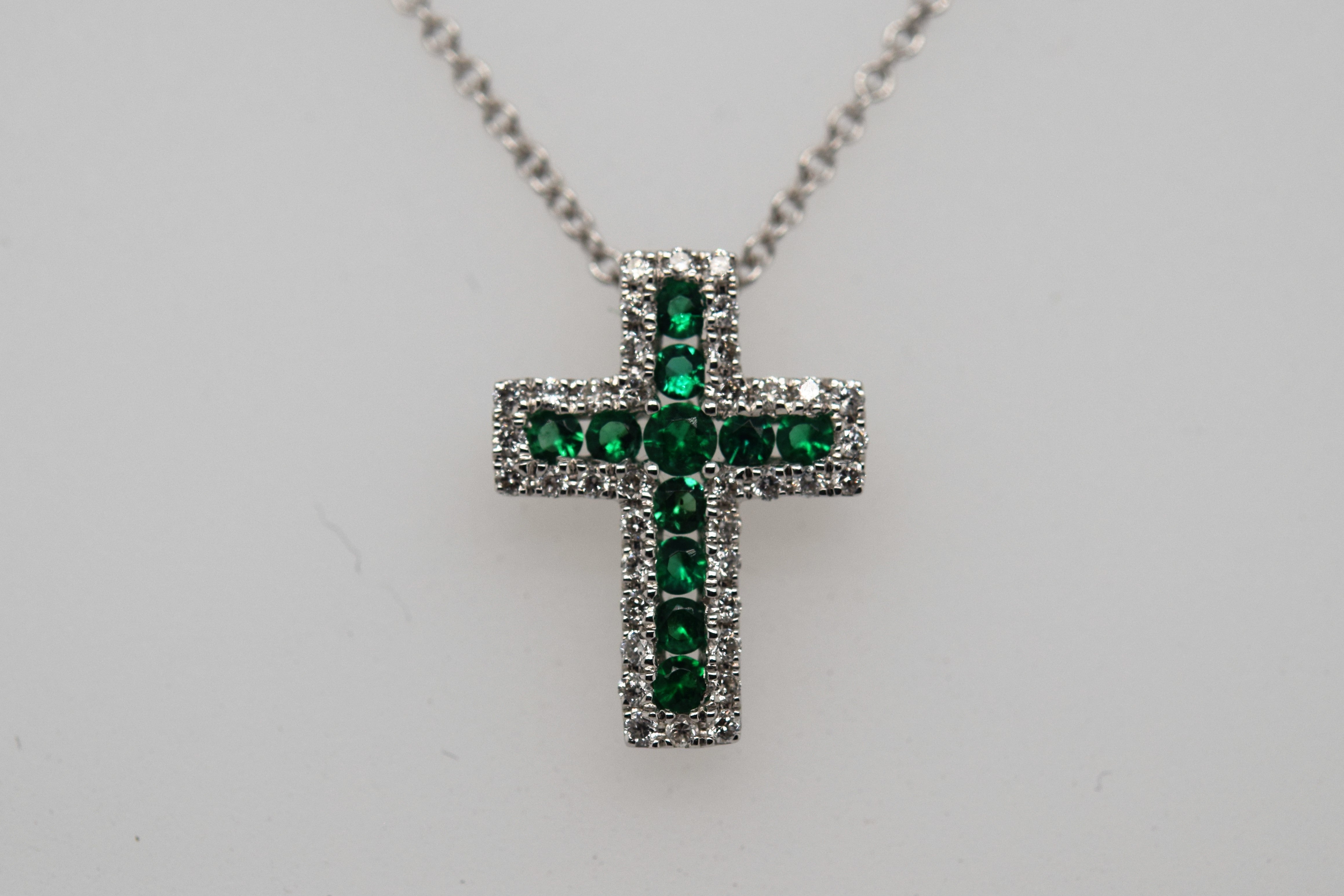 Colombian Emerald Cross