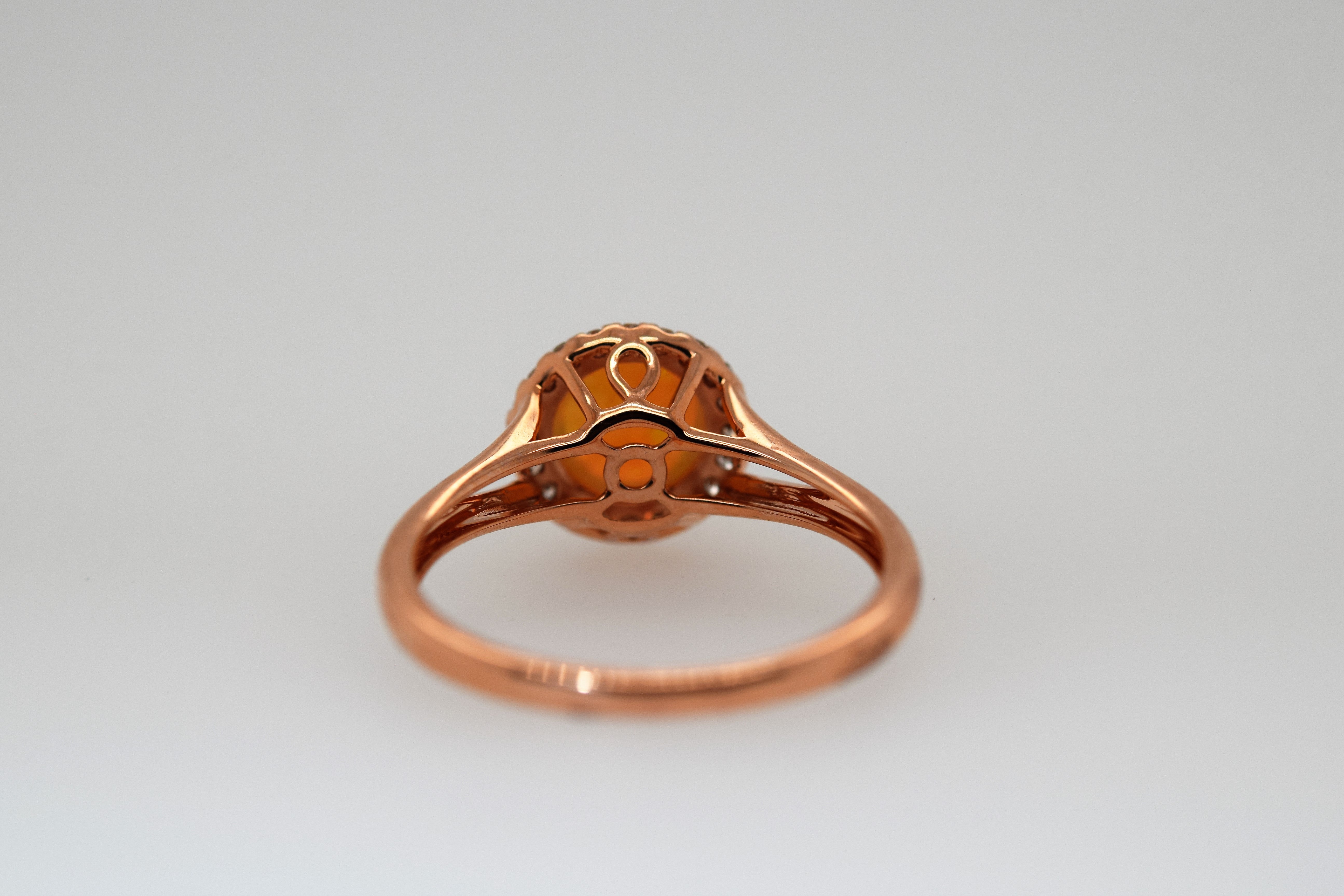 Genuine Opal Rose Gold Ring