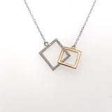 White and Rose Gold Necklace