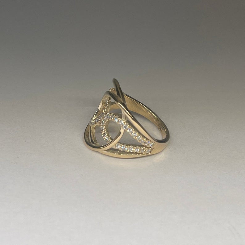 Diamond Gold Ring | Statement Ring | Engagement Ring | Diamond Bands | Women’s Ring| Wedding Band | Stacked Diamonds | Women’s Jewelry
