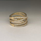 Diamond Gold Ring | Stacked Rings | Statement Ring | Engagement Ring | Diamond Bands | Women’s Ring| Stacked Diamonds | Women’s Jewelry