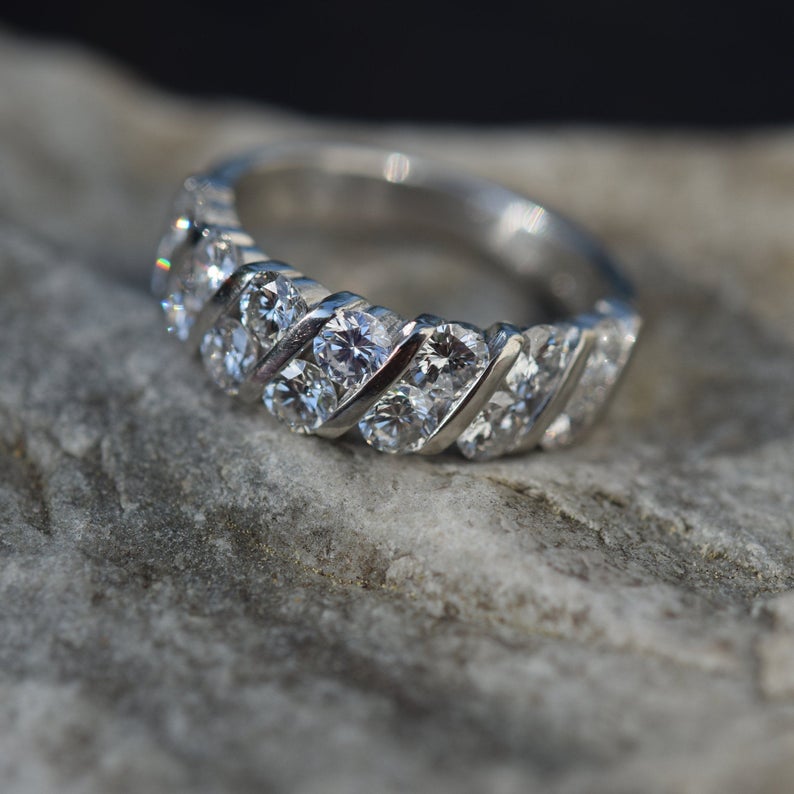 Diamond Ring | Platinum950 Ring | Engagement Ring | Diamond Band | Dainty | Wedding Band | Women’s Ring | Eternity Band | Diamond Ring Band